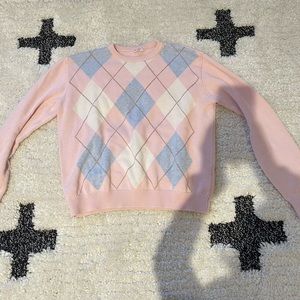 John Galt Brandy Melville Checker Sweater